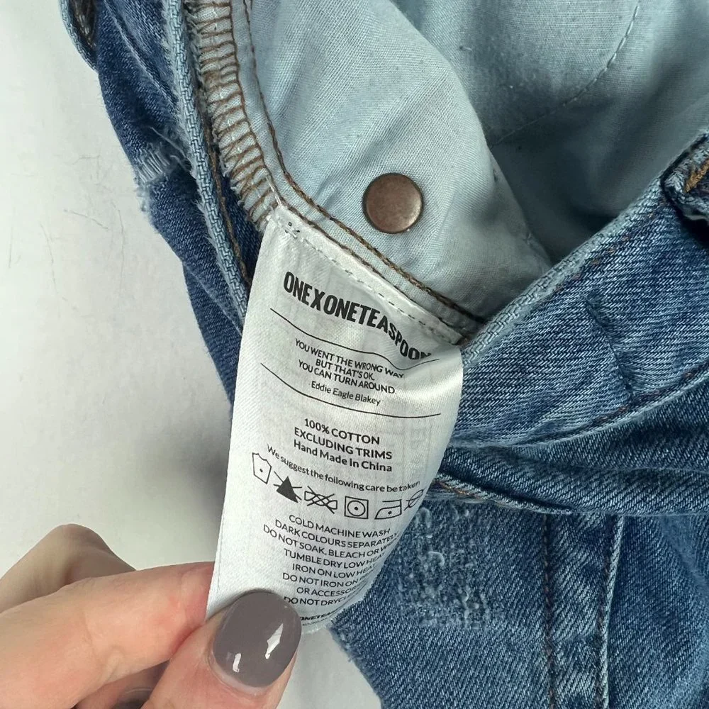 One Teaspoon Freebird Jeans Low Waist Rigid Skinny Leg Size 25 US Size 2 T2341 - Picture 14 of 15